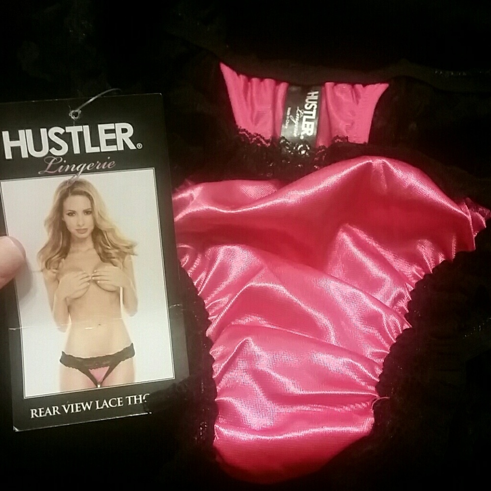 Rear view lace thong From Hustler lingerie